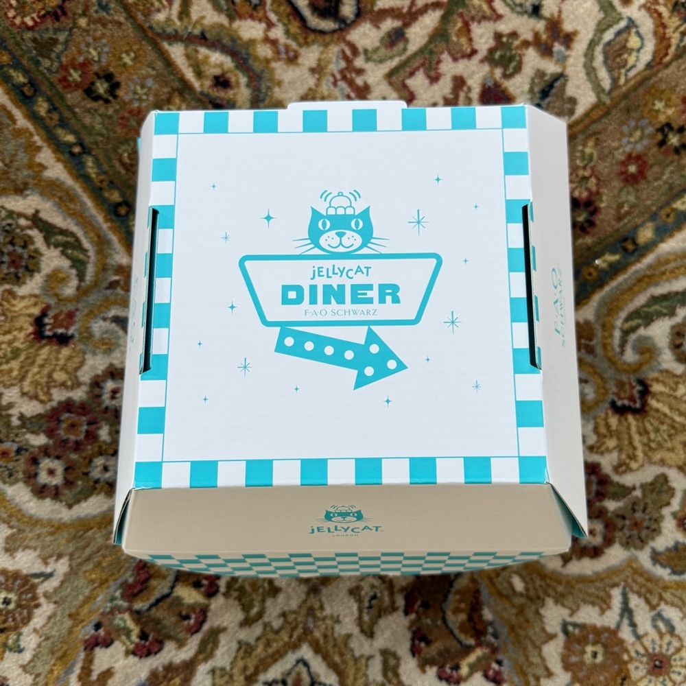 Jellycat Teal and White Diner Box (Only)